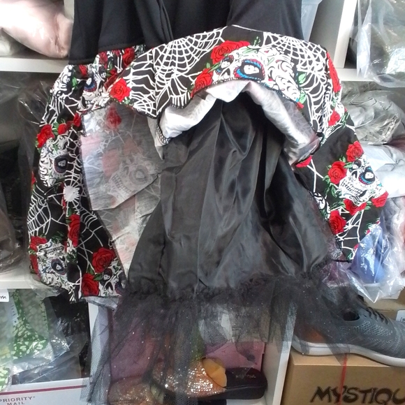 NEW Day of the Dead Sugar Skull Halloween Costume Dress - Picture 13 of 16